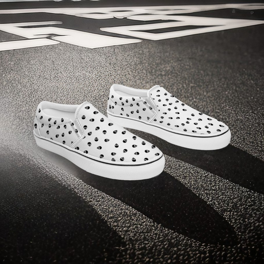 Skulls Slip-On Canvas Sneakers