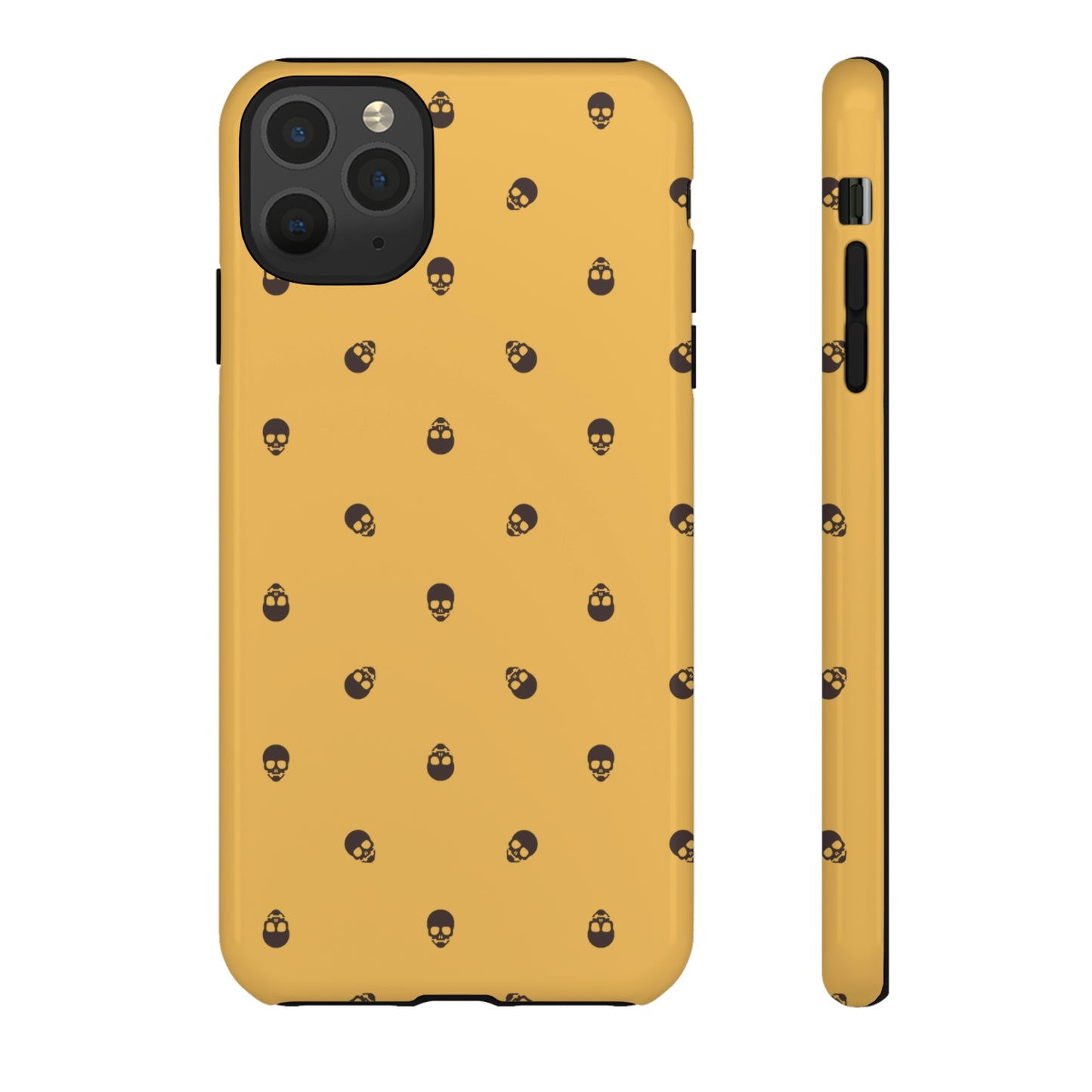 Tough Cases for Iphone, Samsung, Pixel - Dark Oak Skulls Pattern on Honeycomb