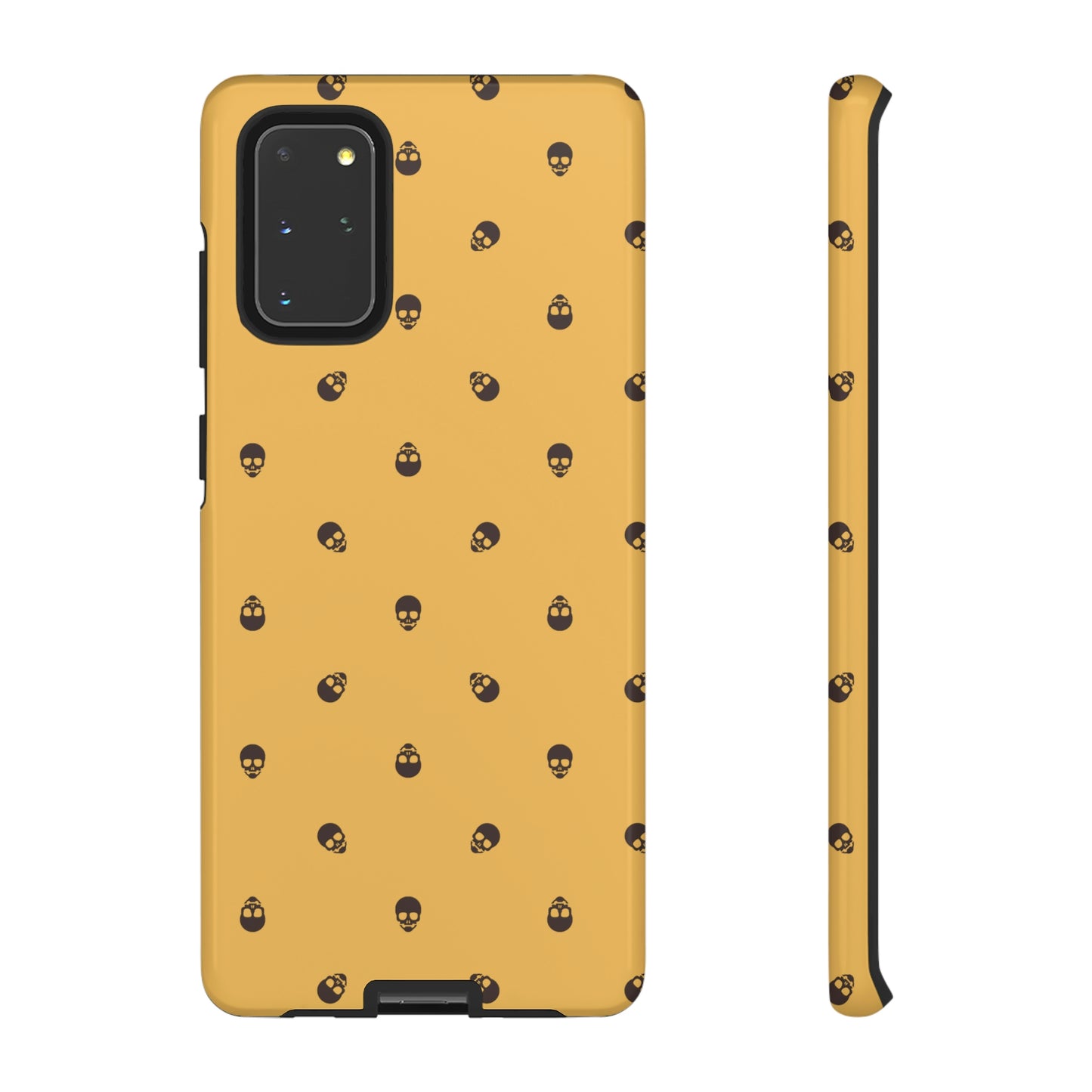 Tough Cases for Iphone, Samsung, Pixel - Dark Oak Skulls Pattern on Honeycomb