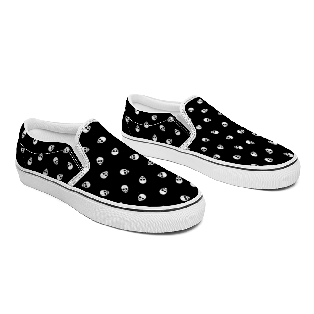 Skulls Slip-On Canvas Sneakers