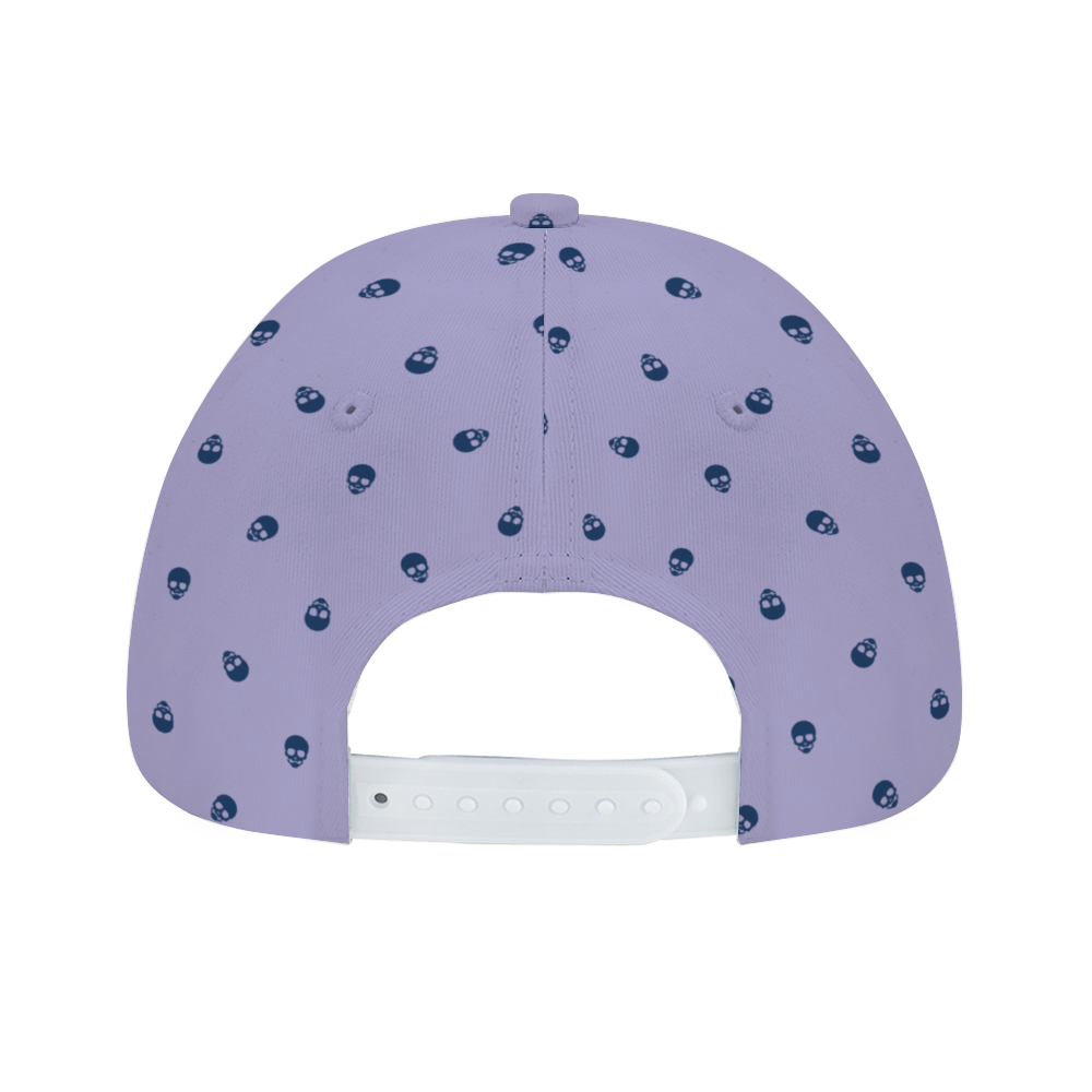 Digital LAvender with Lazuli Blue Skulls Baseball Cap