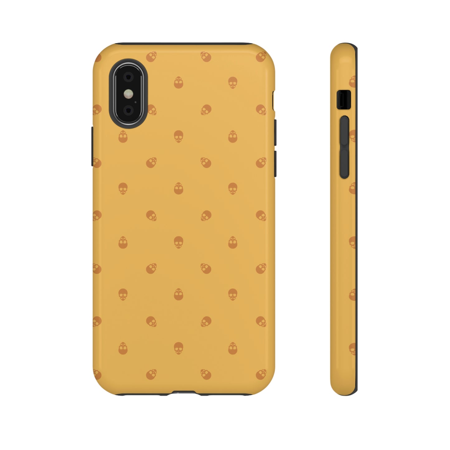 Tough Cases for Iphone, Samsung, Pixel - Sundial Skulls Pattern on Honeycomb