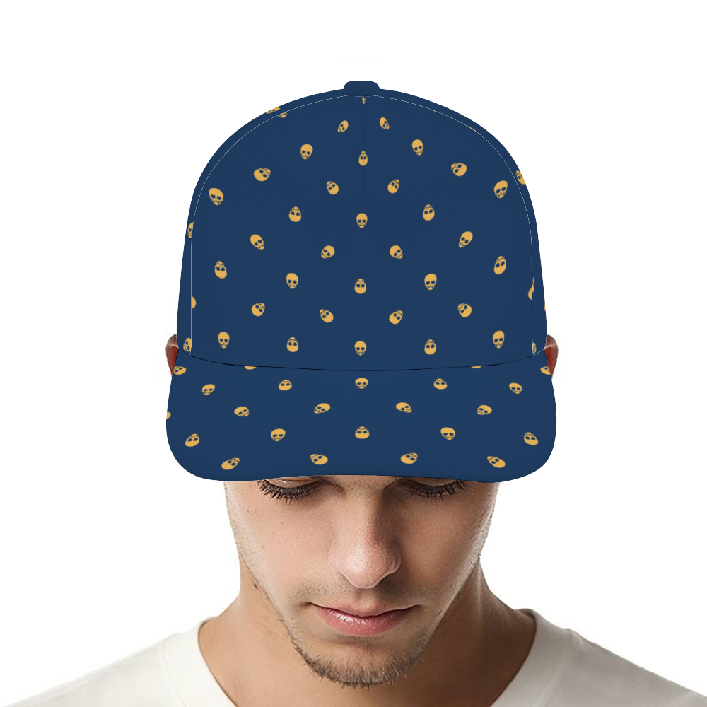 Lazuli Blue with Honeycomb Skulls Baseball Cap