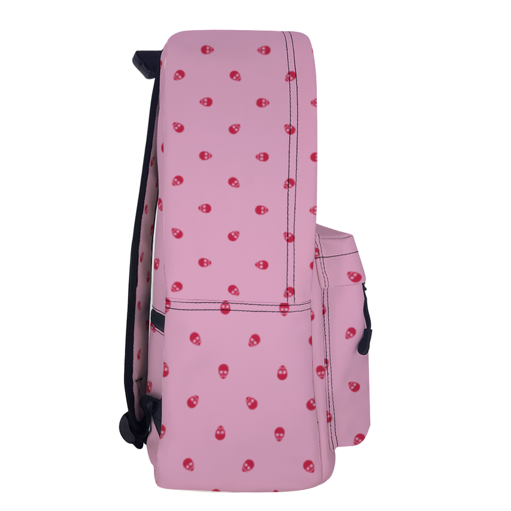 Backpack in Fondant Pink with Viva Magenta Skull Pattern