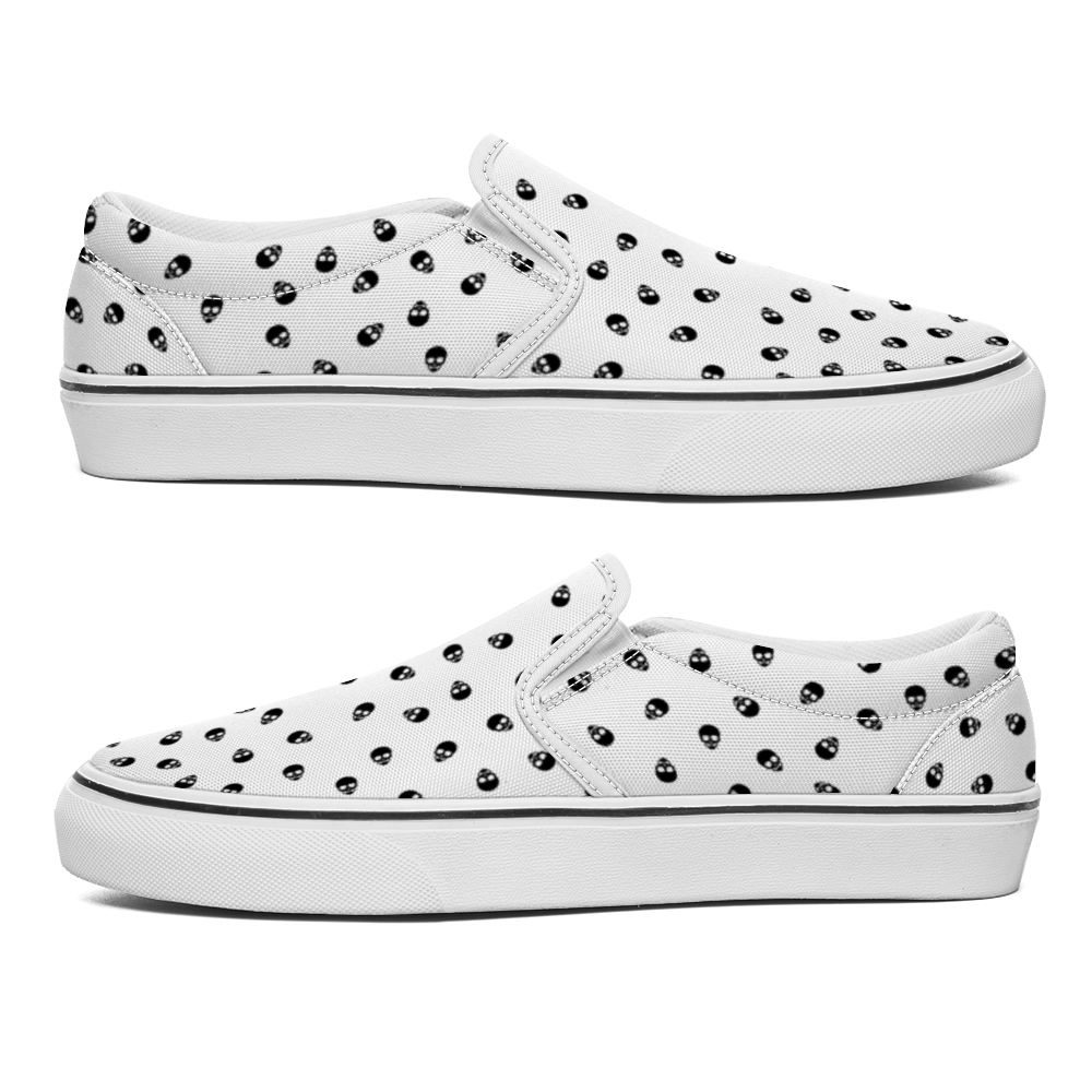 Skulls Slip-On Canvas Sneakers