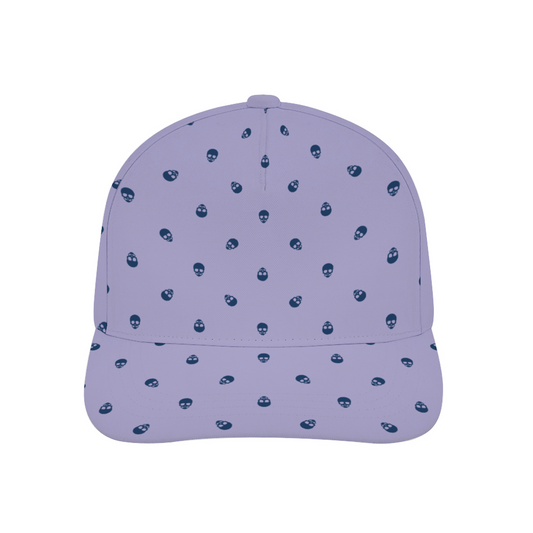 Digital LAvender with Lazuli Blue Skulls Baseball Cap