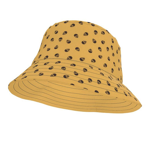 Bucket Hat in Honeycomb with Dark Oak Skulls