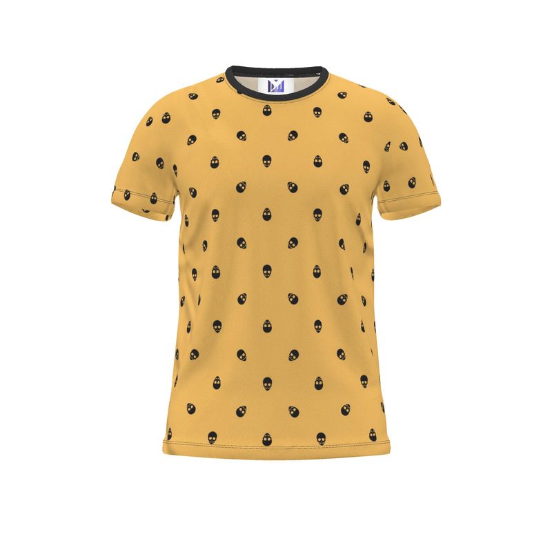 Honeycomb with Black Skull Pattern T-Shirt