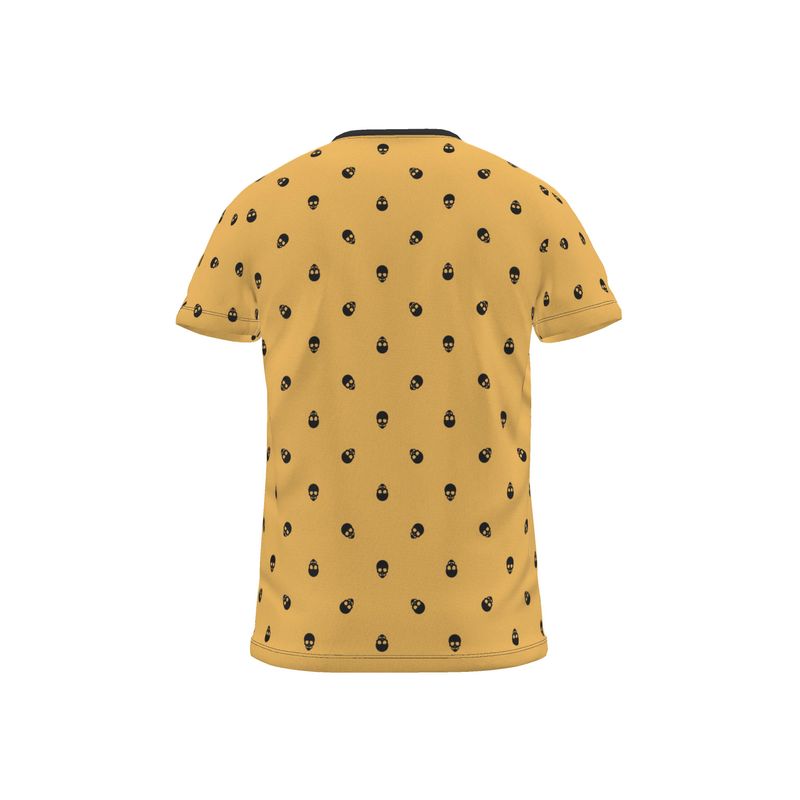 Honeycomb with Black Skull Pattern T-Shirt