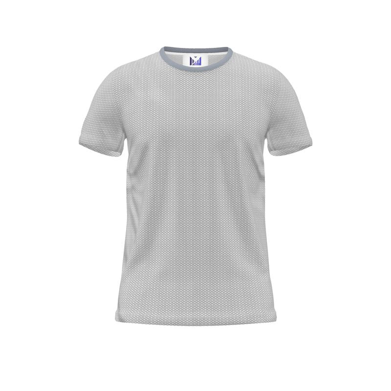 White-on-White Chainmail All-Over Print T-Shirt