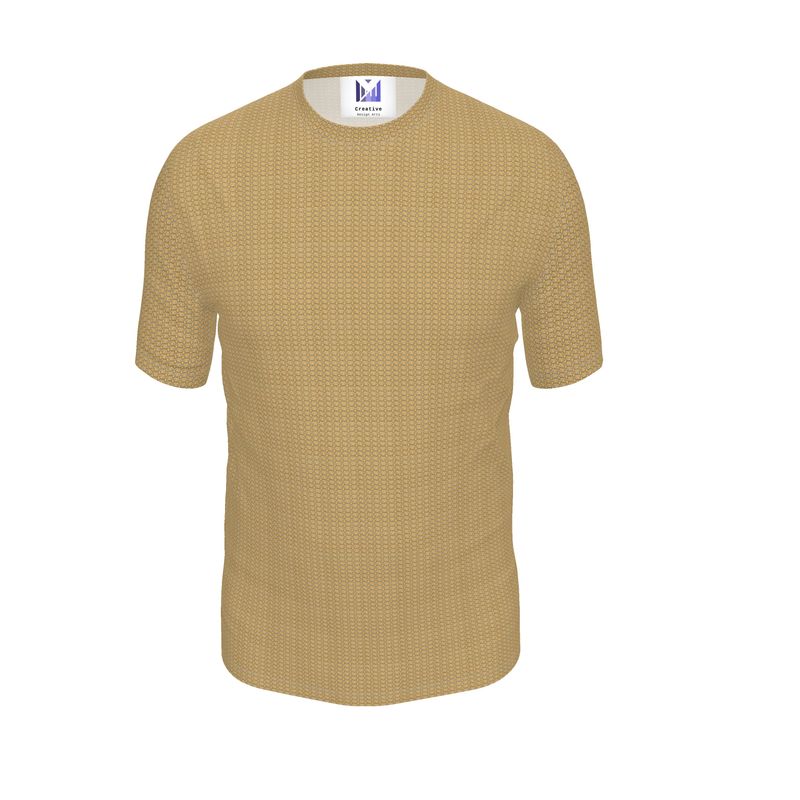 Honeycomb Color T-Shirt with All-Over Chainmail Print - A captivating and stylish addition to your wardrobe, perfect for making a statement.