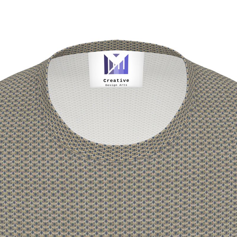 Honeycomb Chainmail on Jade Green T-Shirt