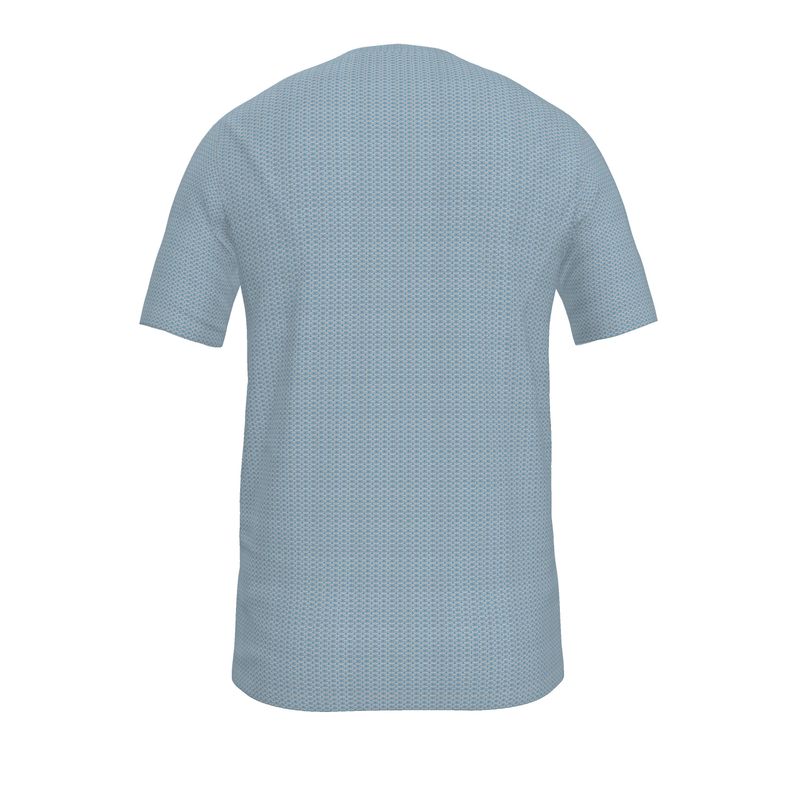 White Chainmail All-Over Print on Tranquil Blue T-Shirt