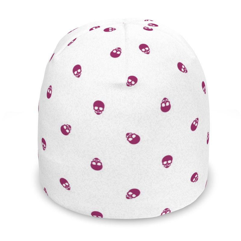 Blooming Skull Orchid Color All-Over Print Beanie