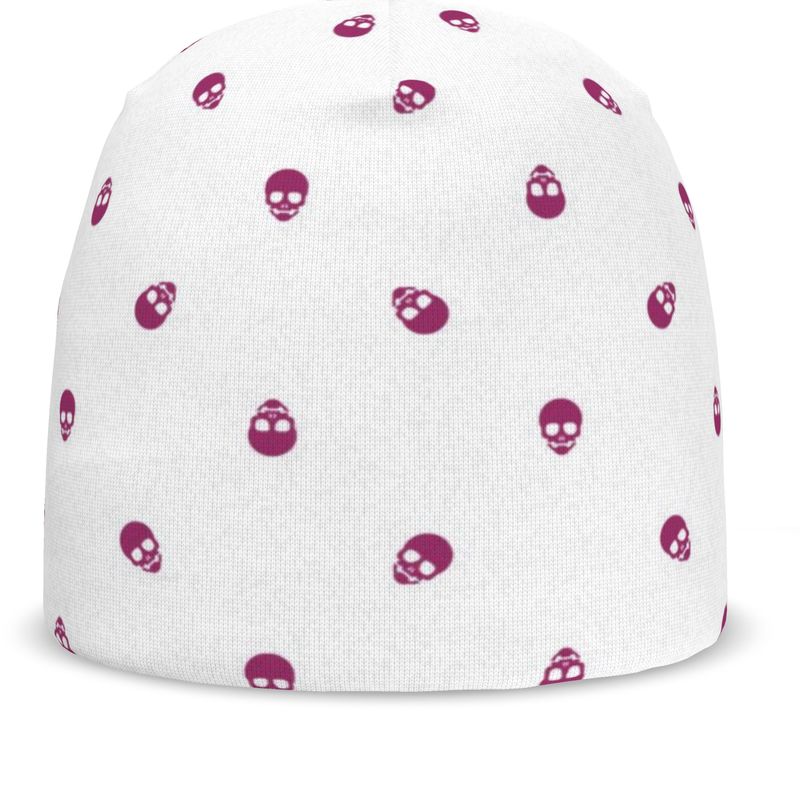 Blooming Skull Orchid Color All-Over Print Beanie