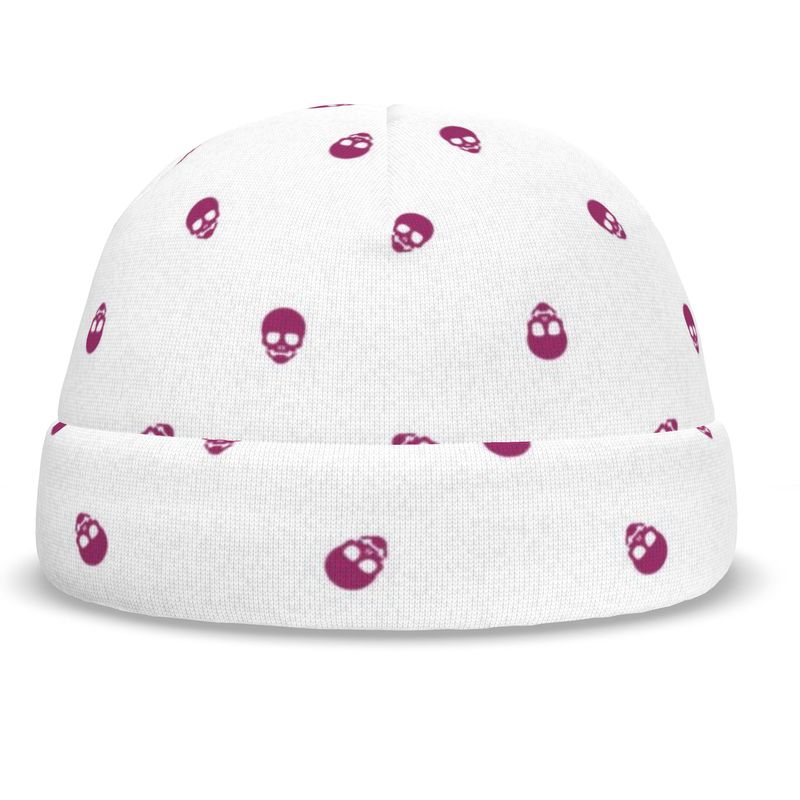 Blooming Skull Orchid Color All-Over Print Beanie