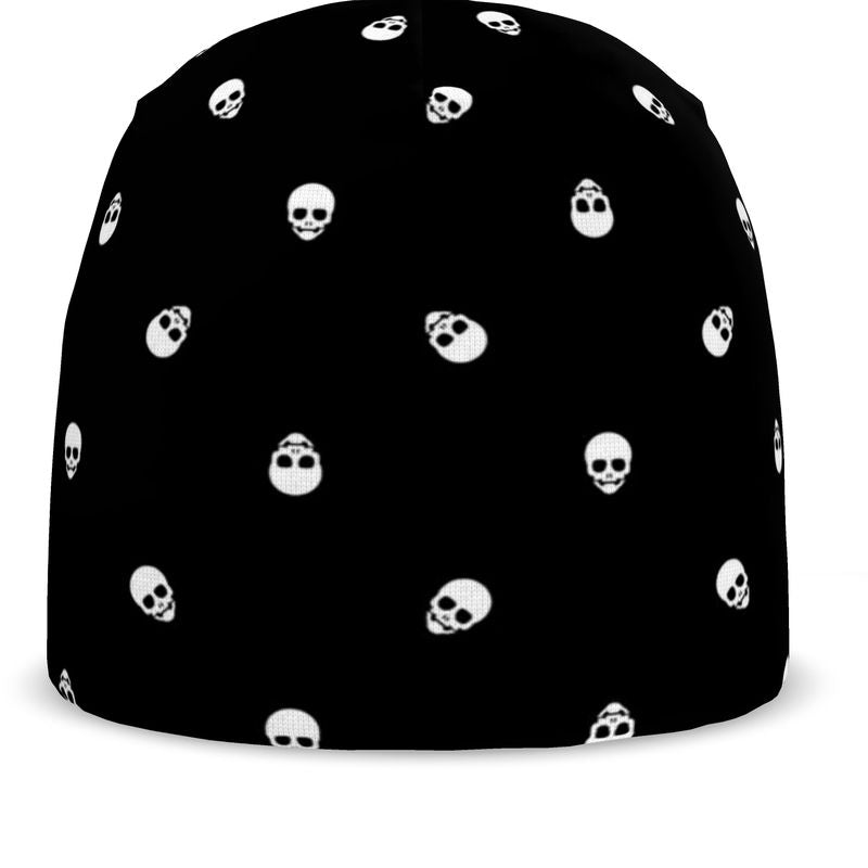 Midnight Rebel Skull All-Over Print Beanie