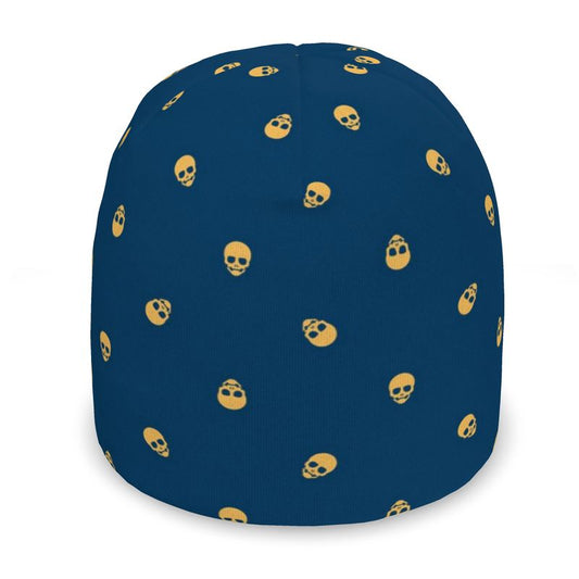 Bold Lazuli Blue Honeycomb Skull Beanie – Unleash Your Inner Rockstar