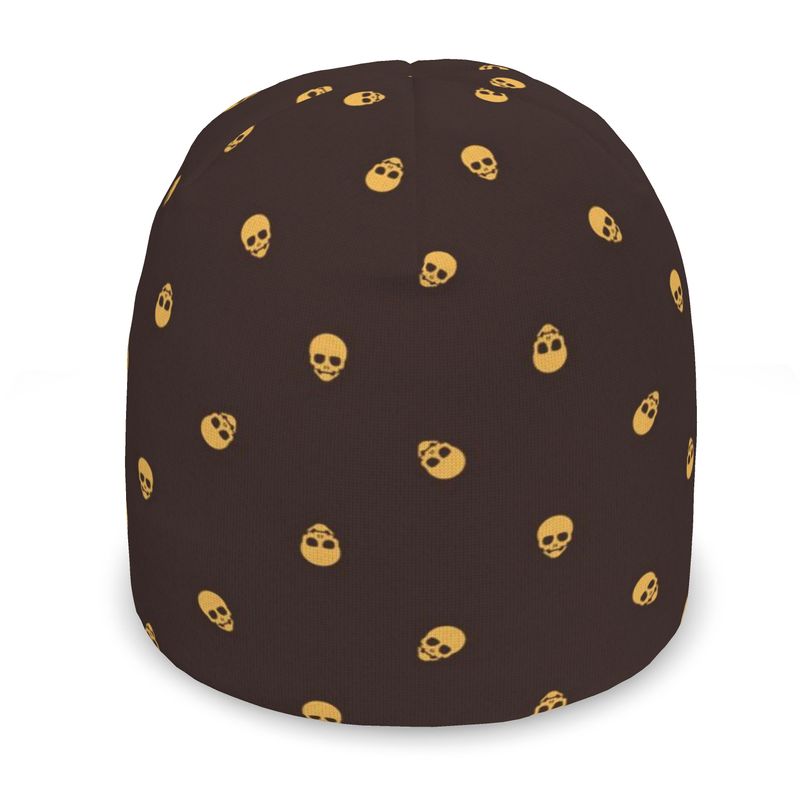 Dark Oak Honeycomb Skull All-Over Print Beanie