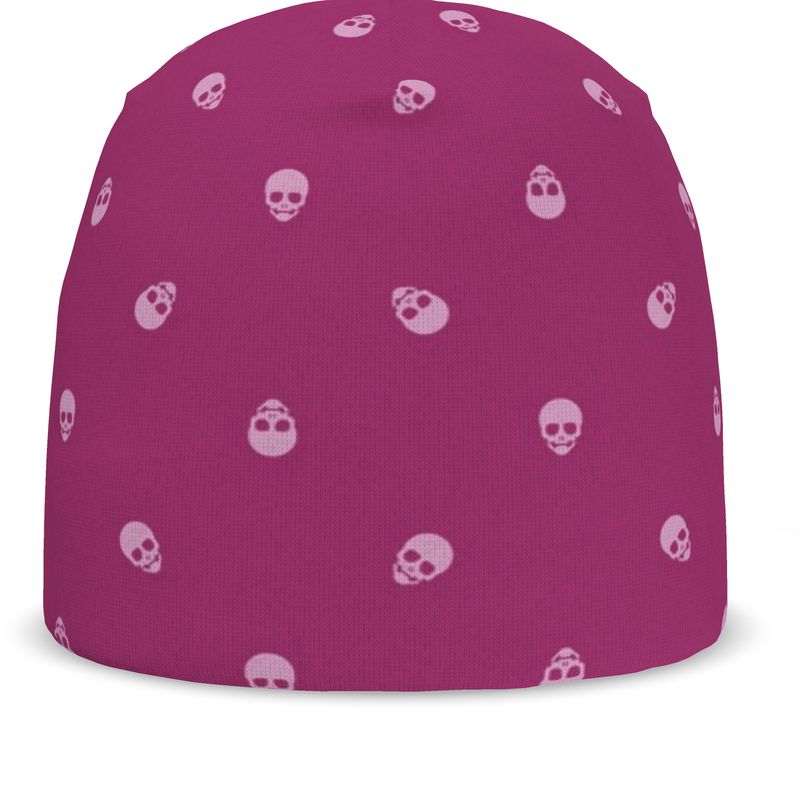 Orchid Bloom Fusion Skull Beanie