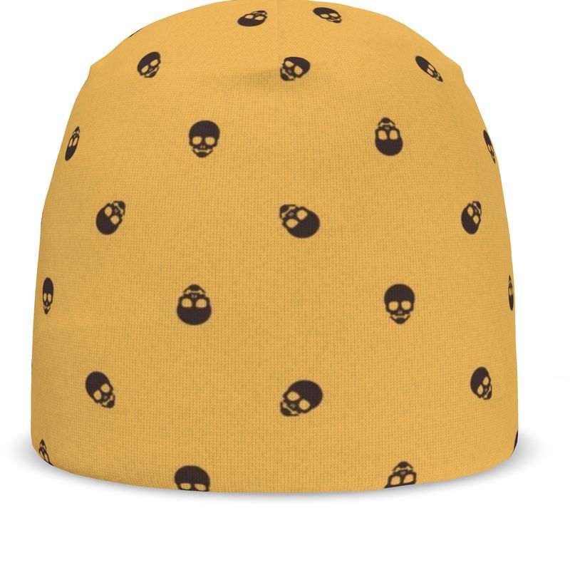 Honeycomb Harvest Skull All-Over Print Beanie