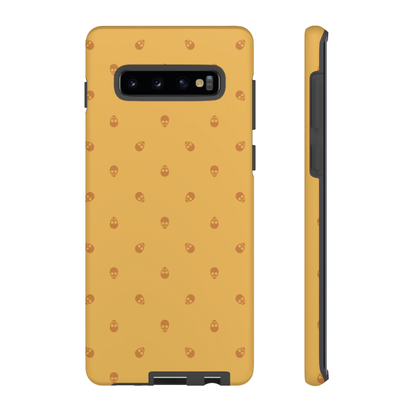 Tough Cases for Iphone, Samsung, Pixel - Sundial Skulls Pattern on Honeycomb