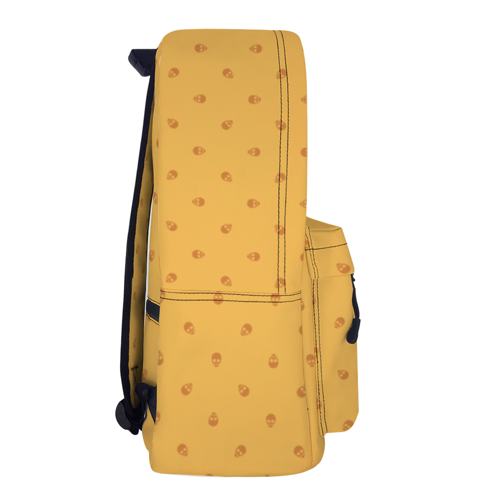 Backpack in Honeycomb with Sundial Skull Pattern