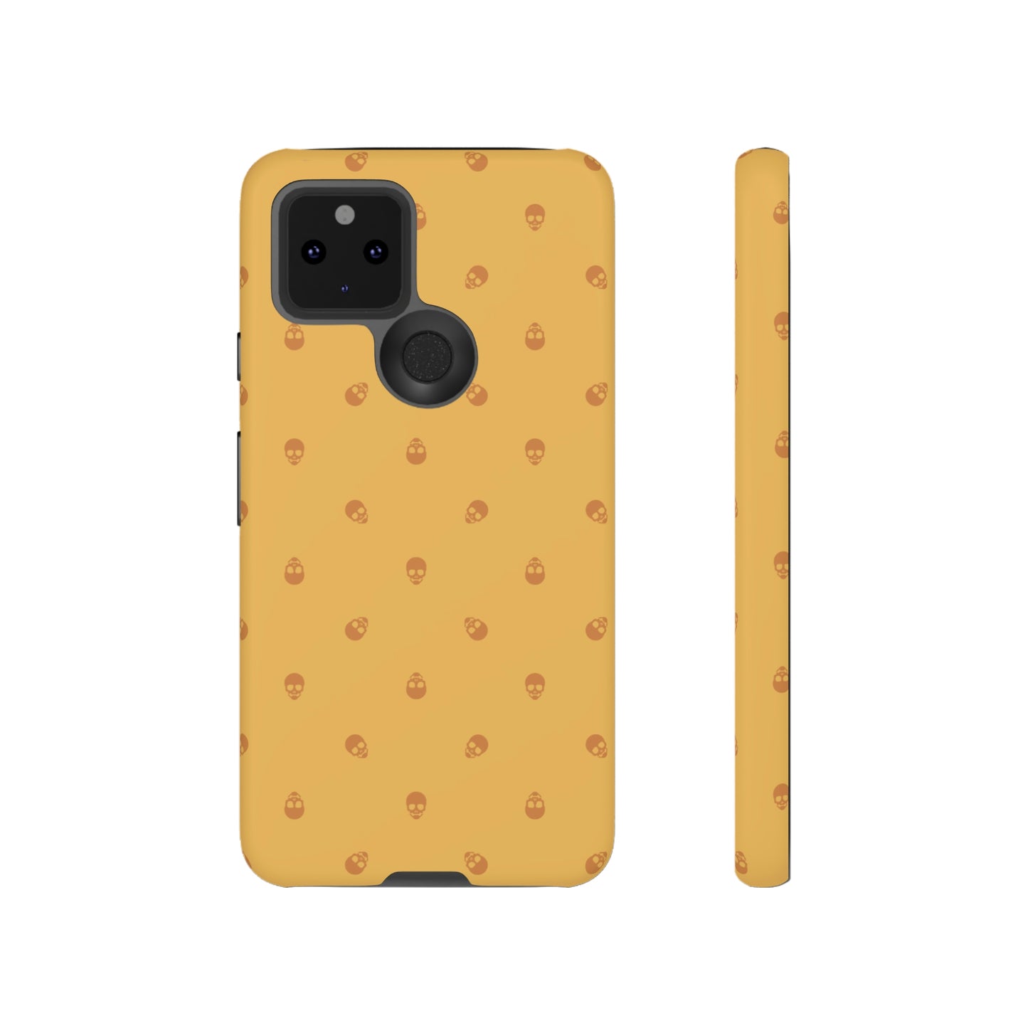 Tough Cases for Iphone, Samsung, Pixel - Sundial Skulls Pattern on Honeycomb