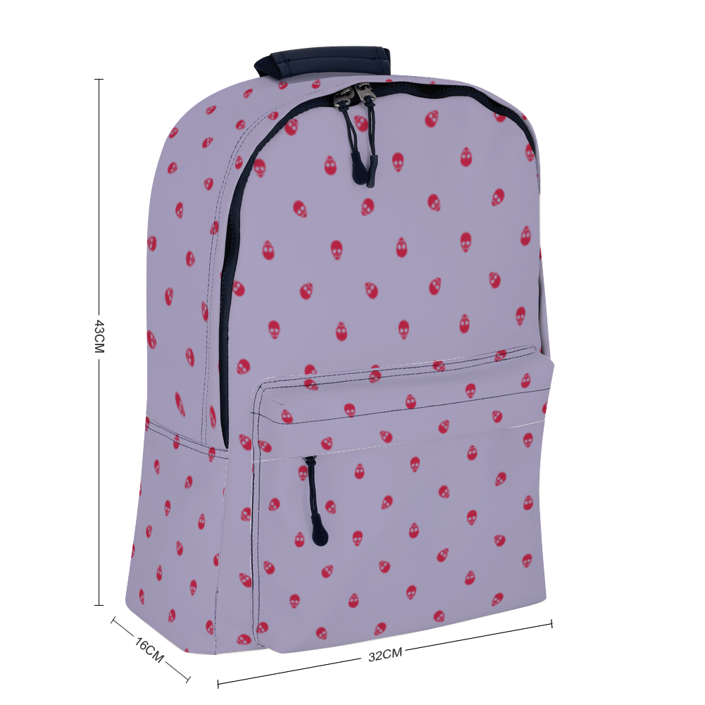 Backpack in Digital Lavender with Viva Magenta Skull Pattern