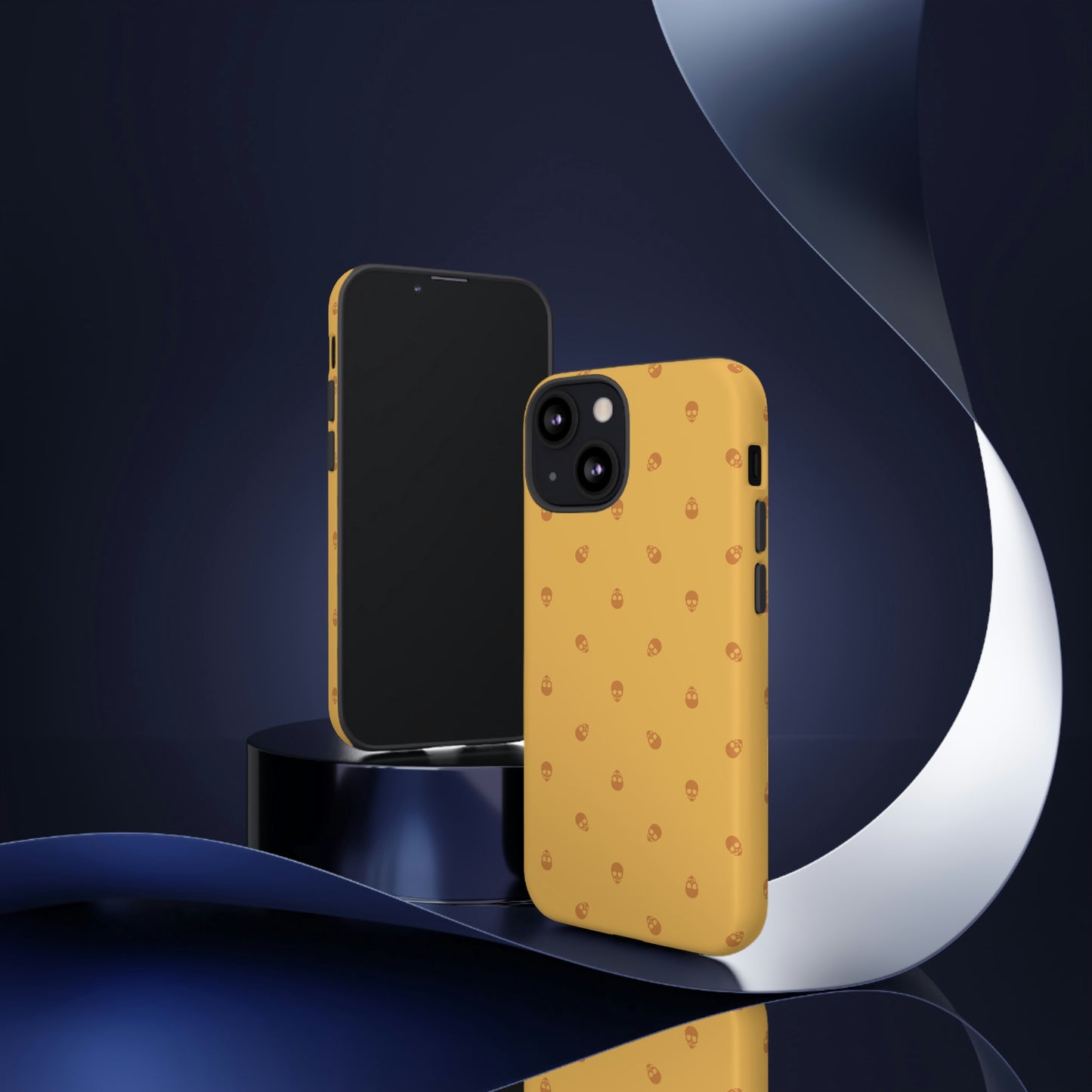 Tough Cases for Iphone, Samsung, Pixel - Sundial Skulls Pattern on Honeycomb