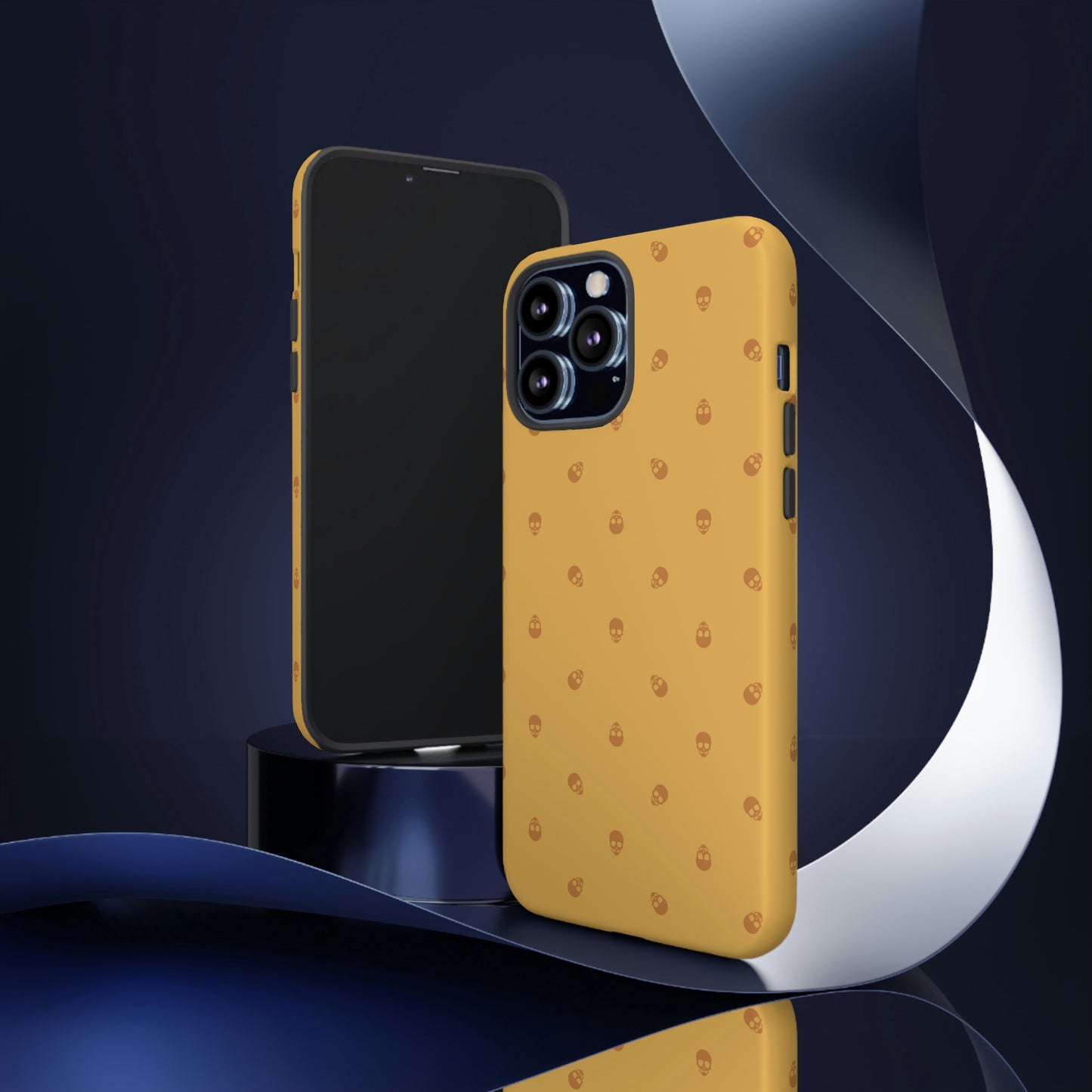 Tough Cases for Iphone, Samsung, Pixel - Sundial Skulls Pattern on Honeycomb