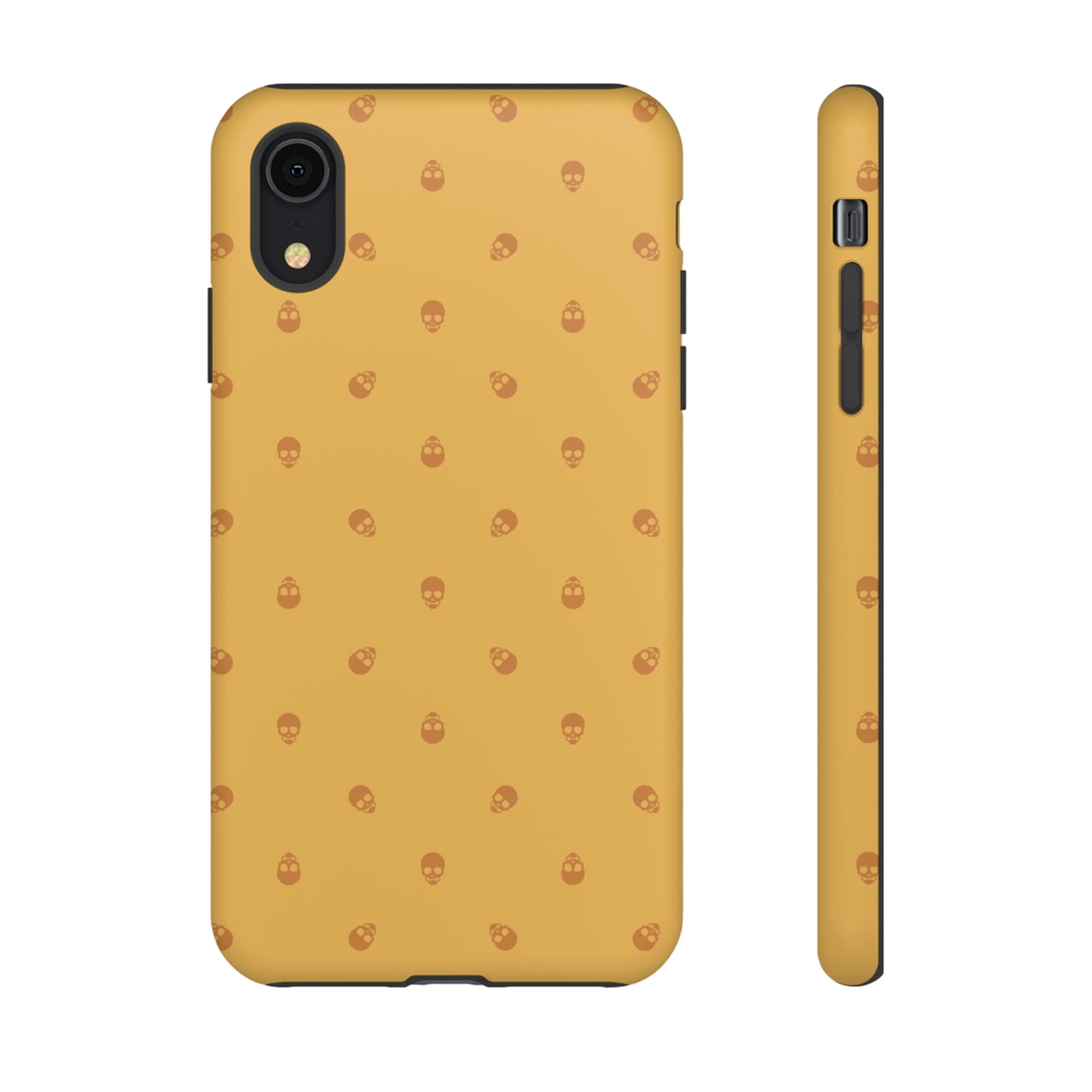 Tough Cases for Iphone, Samsung, Pixel - Sundial Skulls Pattern on Honeycomb