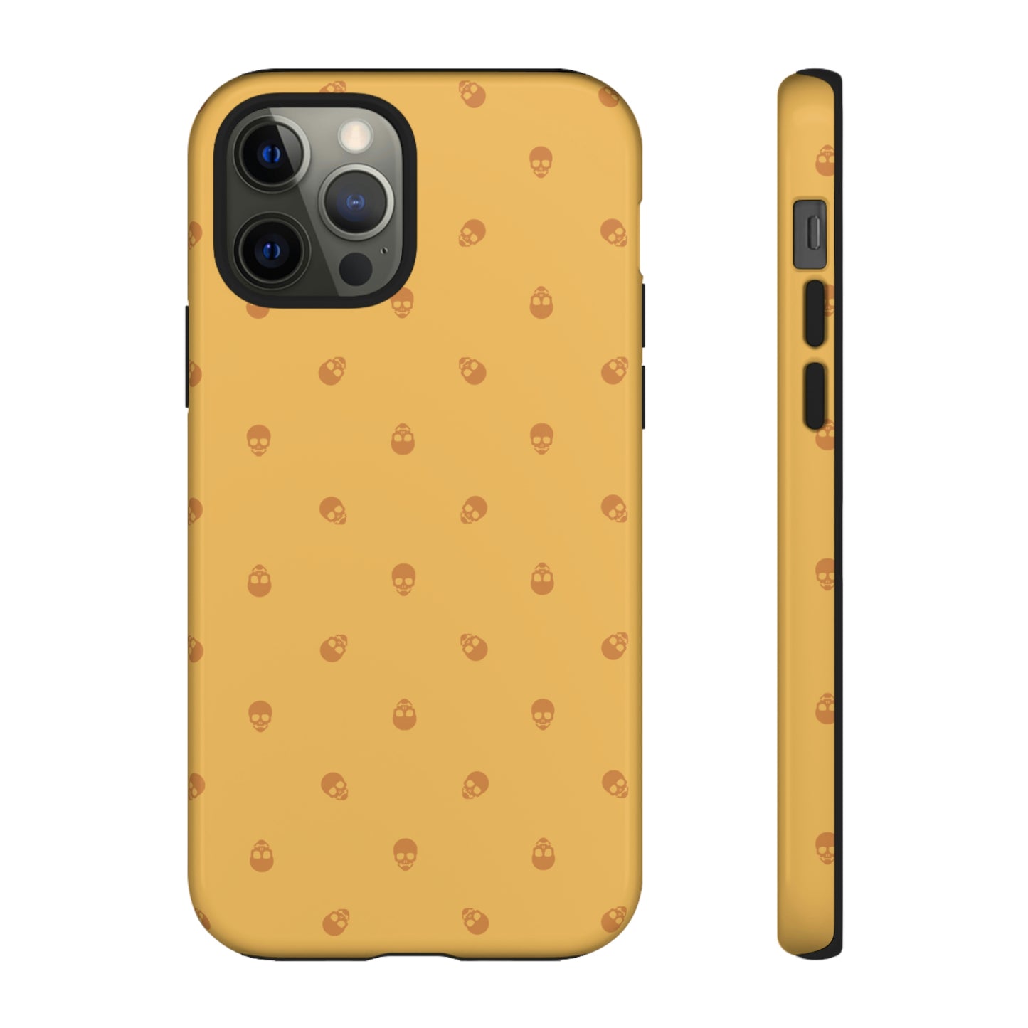 Tough Cases for Iphone, Samsung, Pixel - Sundial Skulls Pattern on Honeycomb