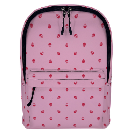 Backpack in Fondant Pink with Viva Magenta Skull Pattern