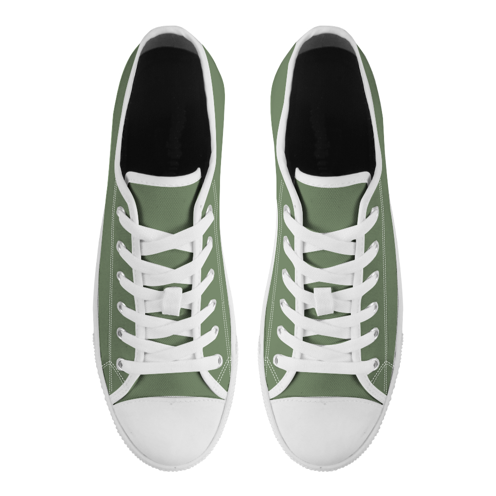 Low Top Sneakers in Jade Green