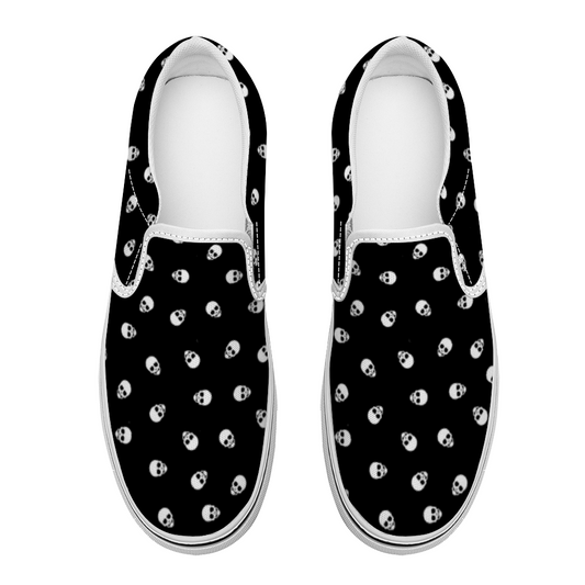 Skulls Slip-On Canvas Sneakers