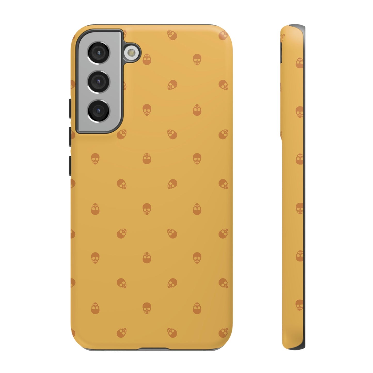 Tough Cases for Iphone, Samsung, Pixel - Sundial Skulls Pattern on Honeycomb