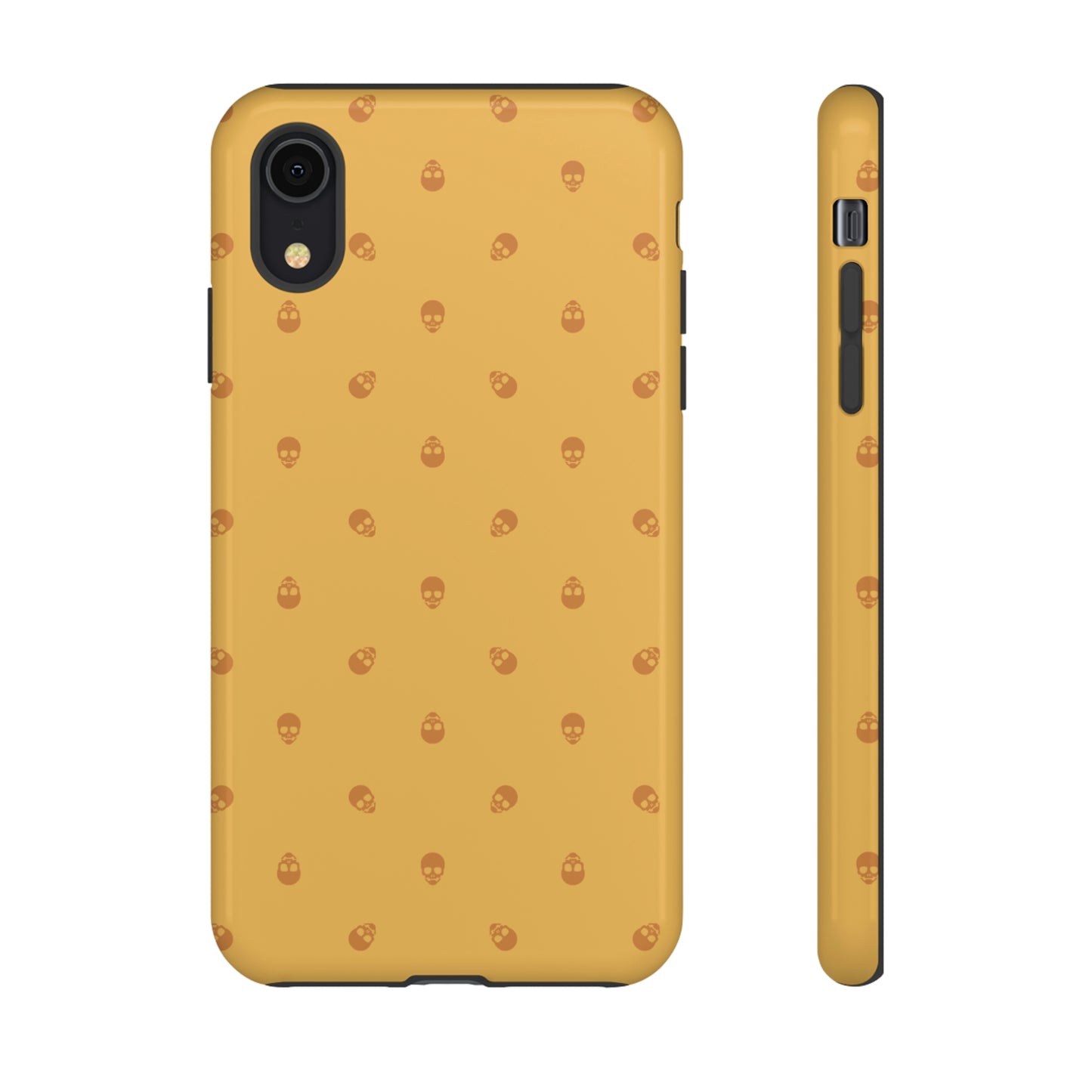 Tough Cases for Iphone, Samsung, Pixel - Sundial Skulls Pattern on Honeycomb