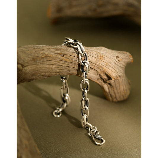 Unisex 925 Silver Chain Bracelet