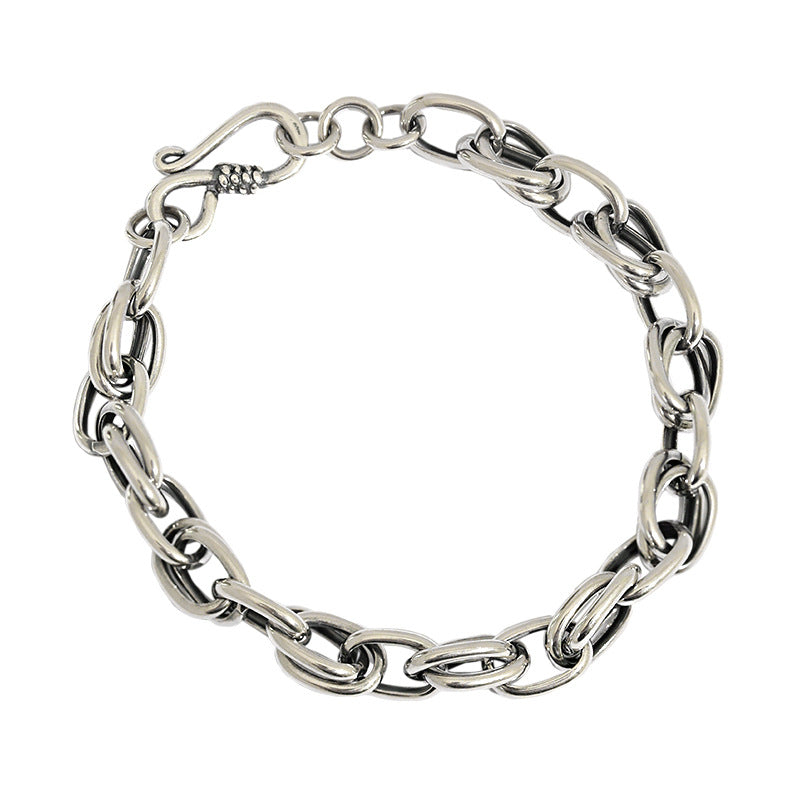 Unisex 925 Silver Chain Bracelet