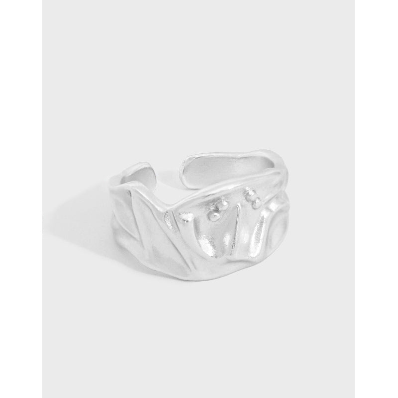 925 Silver Pleated Ring