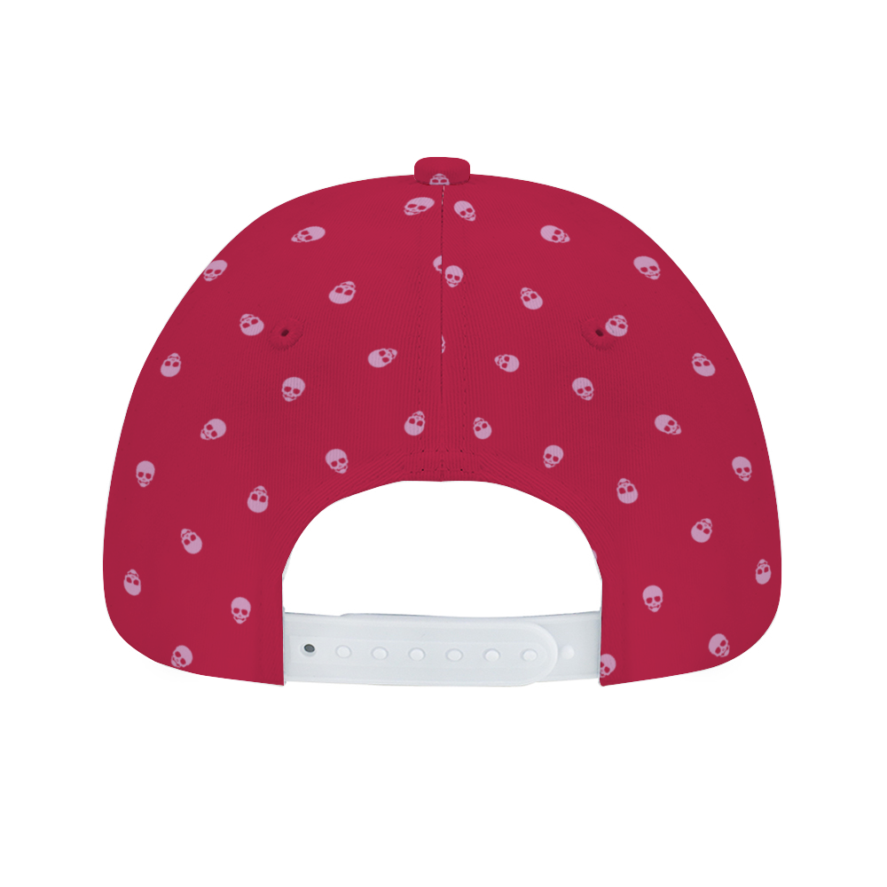 Viva Magenta with Fondant Pink Skulls Baseball Cap