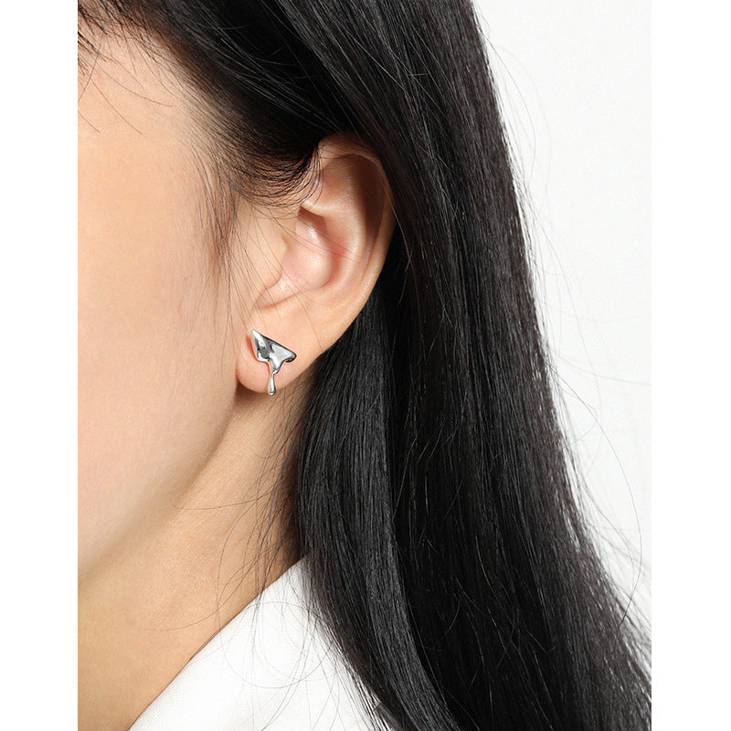 925 Silver Dripping Stud Earrings