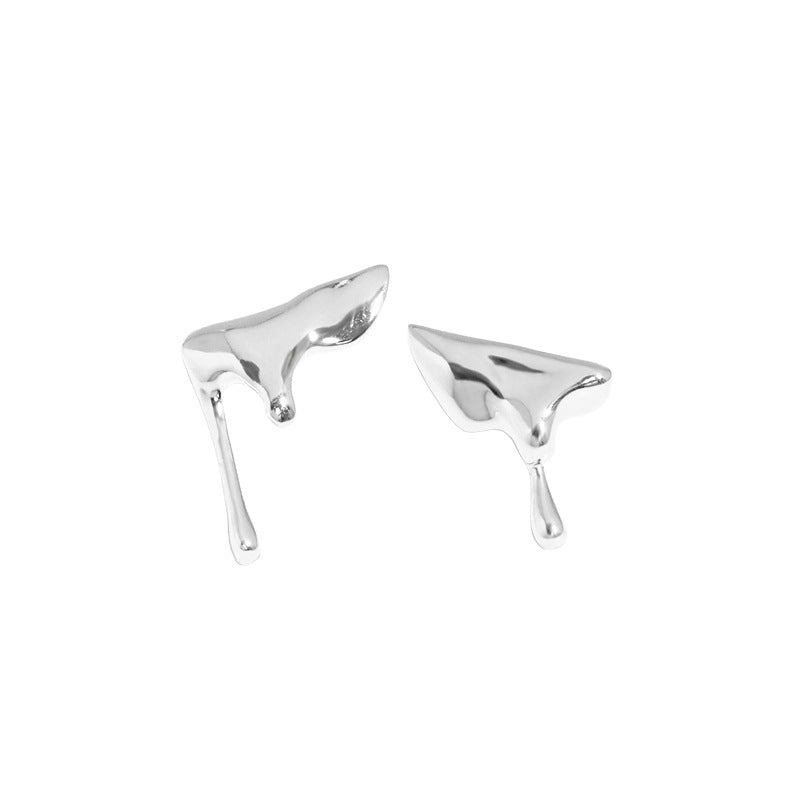 925 Silver Dripping Stud Earrings