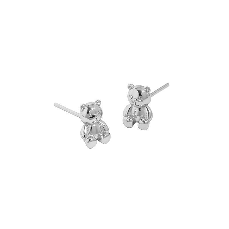 925 Silver Bear Earrings