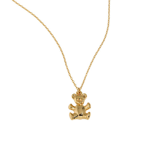 925 Vermeil Sterling Silver Teddybear Necklace