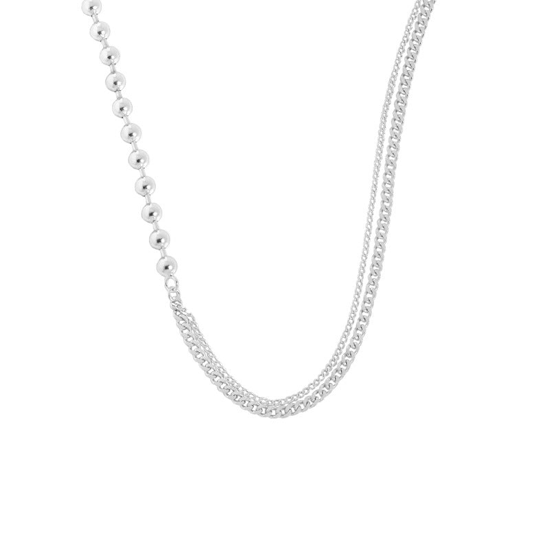 925 Sterling Silver Asymmetrical multi-strand Necklace