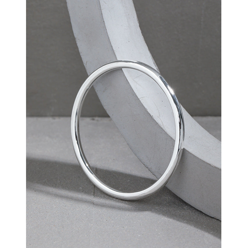 Sophisticated Simplicity: Sleek 4.2mm S990 Solid Silver Bangle embodies sophistication with its slender and seamless design, perfect for the modern woman or man who appreciates the beauty in simplicity.