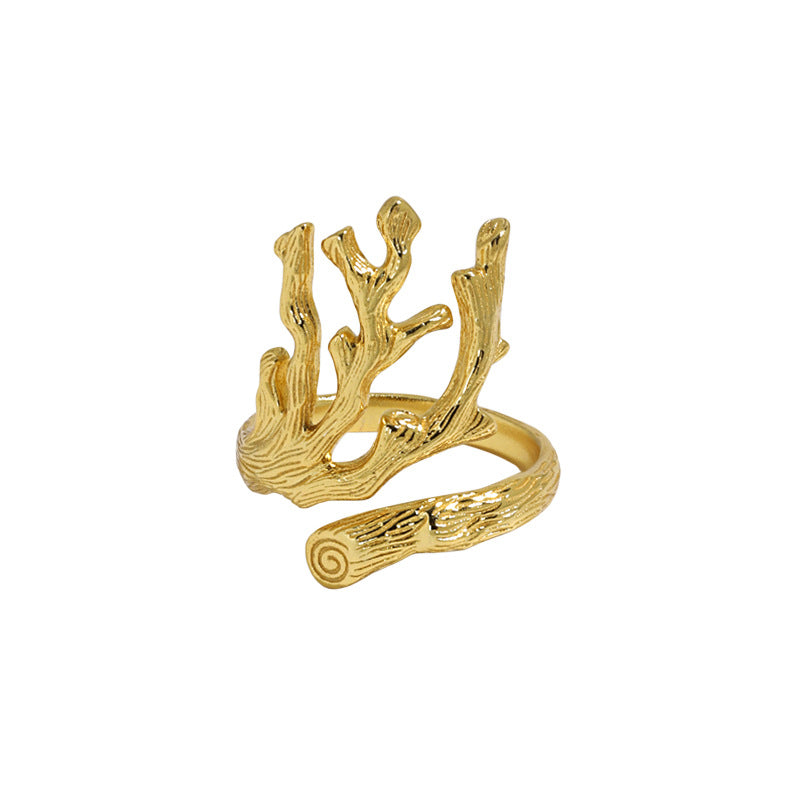 925 Sterling Silver Tree Branch Ring