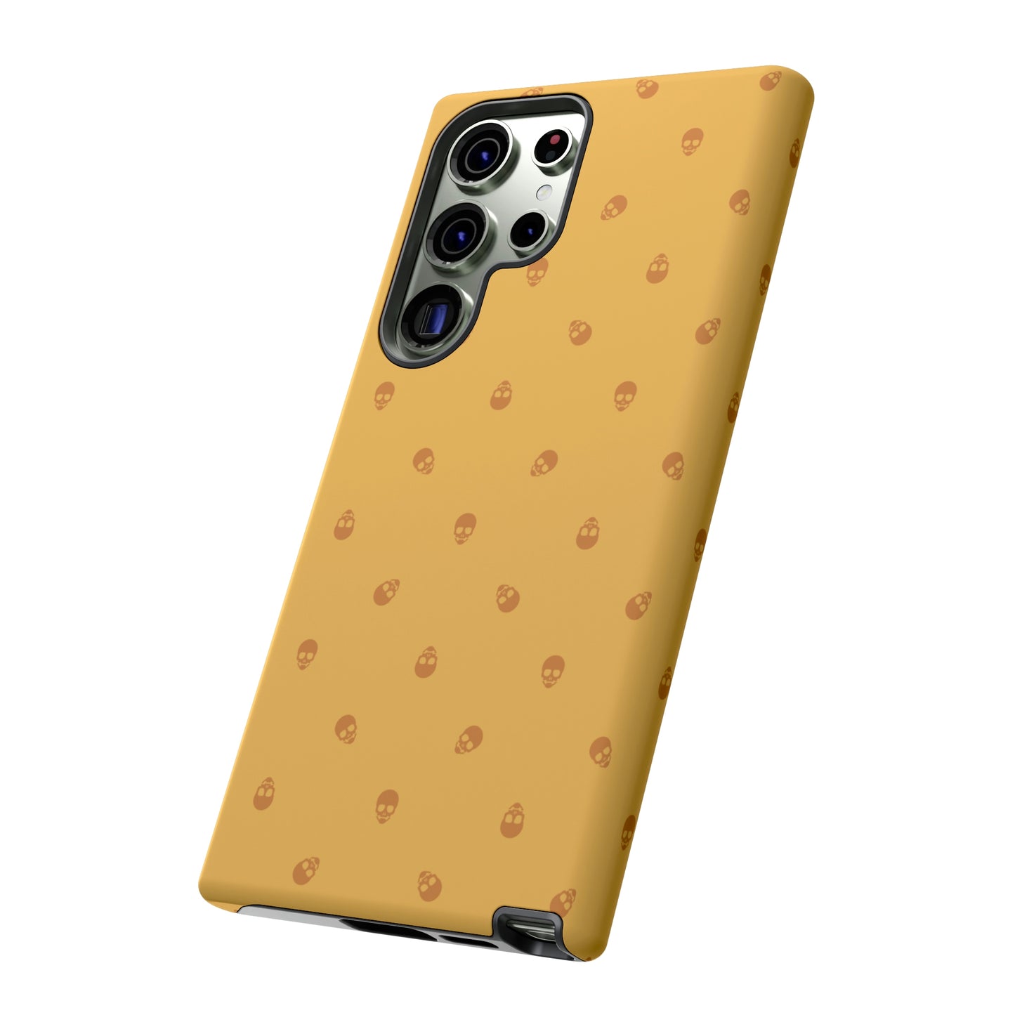 Tough Cases for Iphone, Samsung, Pixel - Sundial Skulls Pattern on Honeycomb